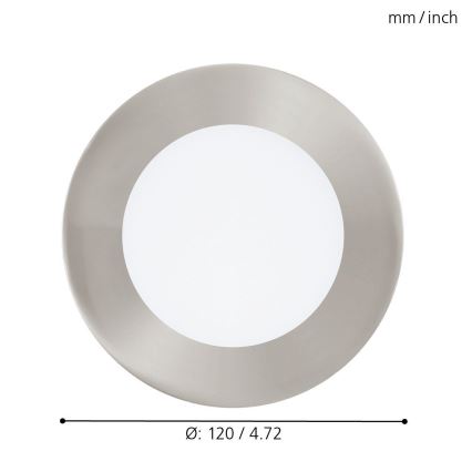Eglo - LED RGB prigušiva ugradna plafonska svetiljka FUEVA-C LED/5,4W/230V prečnik 12 cm