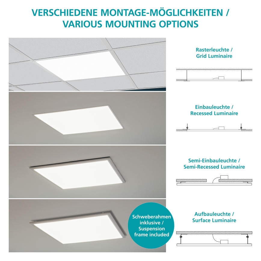 Eglo - LED površinski montiran panel SALOBRENA LED/33W/230V