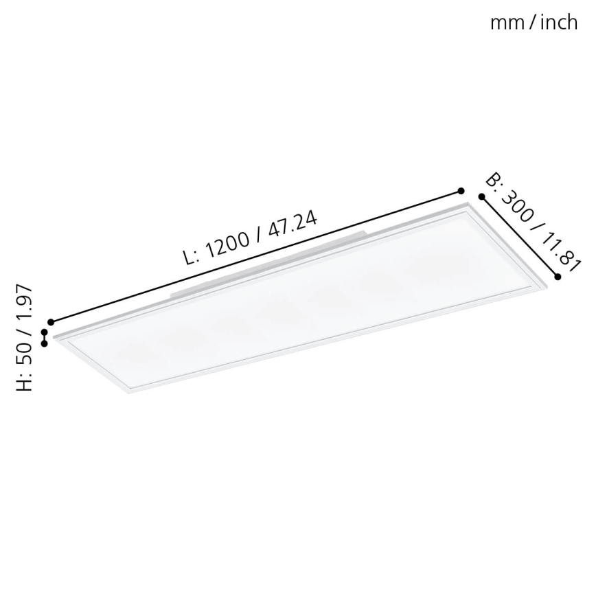 Eglo - LED površinski montiran panel SALOBRENA LED/33W/230V