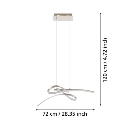 Eglo 32853 - LED luster na sajli SYMPHONIE LED/18,9W/230V