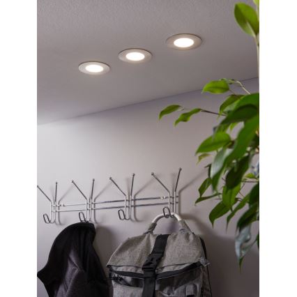 Eglo - Komplet 3x LED RGB prigušiva ugradna plafonska svetiljka FUEVA-C LED/3W/230V preč. 8,5 cm