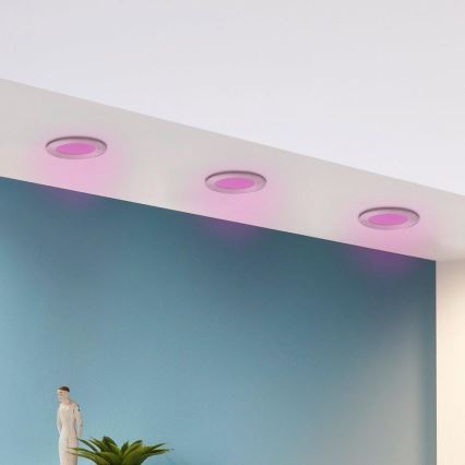 Eglo - Komplet 3x LED RGB prigušiva ugradna plafonska svetiljka FUEVA-C LED/3W/230V preč. 8,5 cm