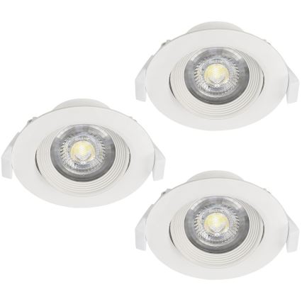 Eglo - Komplet 3x ugradna LED svetiljka SARTIANO LED/5W/230V