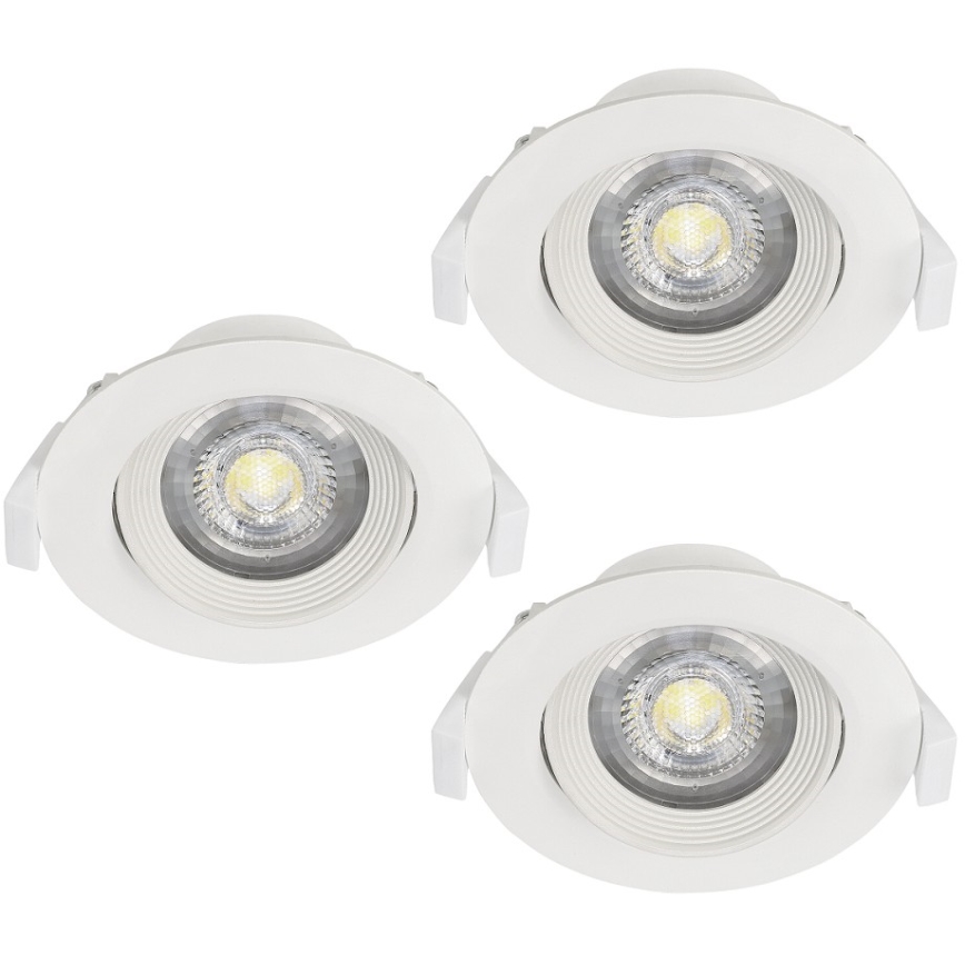 Eglo - Komplet 3x ugradna LED svetiljka SARTIANO LED/5W/230V