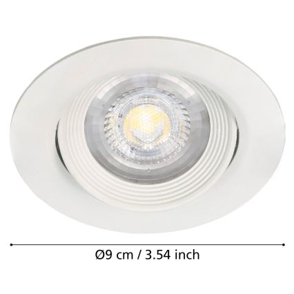 Eglo - Komplet 3x ugradna LED svetiljka SARTIANO LED/5W/230V