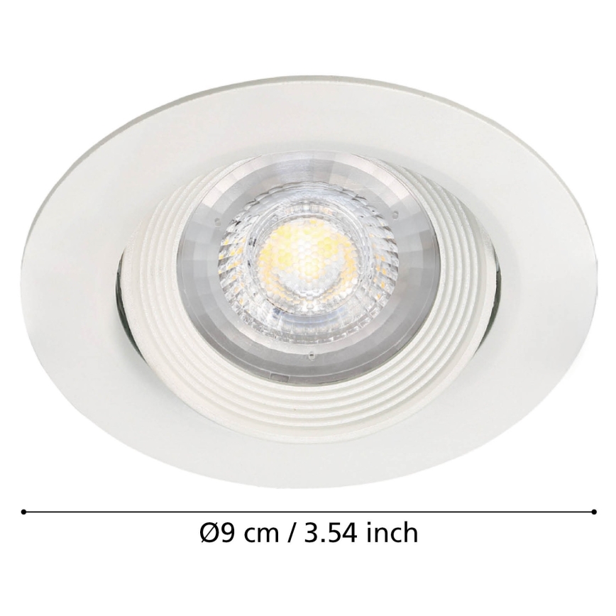 Eglo - Komplet 3x ugradna LED svetiljka SARTIANO LED/5W/230V