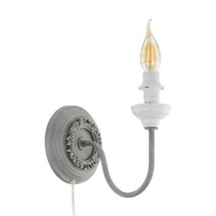 Eglo 33003 - Zidna lampa 1xE14/40W/230V siva