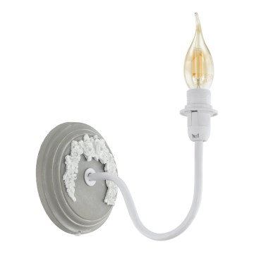 Eglo 33005 - Zidna lampa 1xE14/40W/230V bela/siva