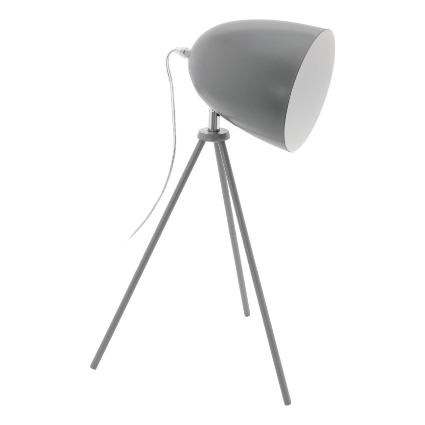 Eglo 33094 - Stona lampa DUNDEE 1xE27/60W/230V siva