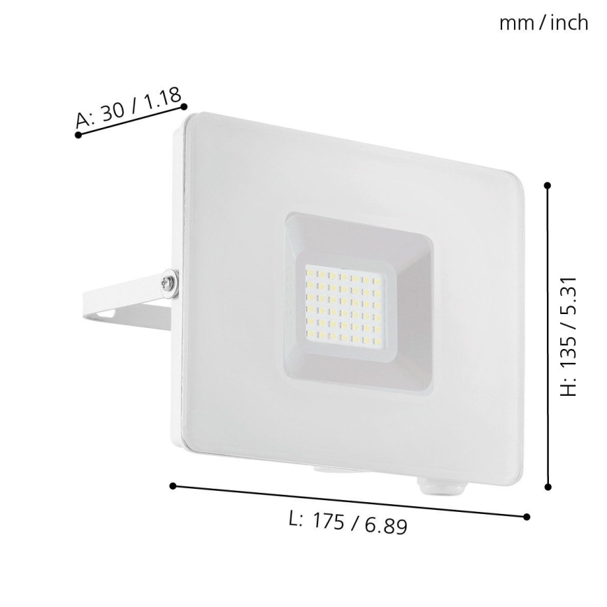 Eglo - LED reflektor 30 W / 230 V, IP65