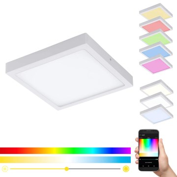 Eglo 33209 - LED RGBW prigušiva plafonska svetiljka FUEVA-C LED/21W/230V 2700-6500K 30x30 cm bela