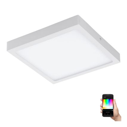 Eglo 33209 - LED RGBW prigušiva plafonska svetiljka FUEVA-C LED/21W/230V 2700-6500K 30x30 cm bela