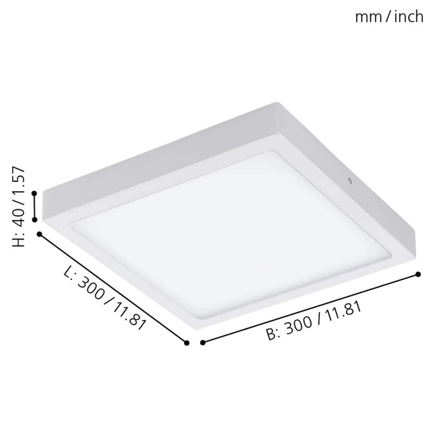 Eglo 33209 - LED RGBW prigušiva plafonska svetiljka FUEVA-C LED/21W/230V 2700-6500K 30x30 cm bela