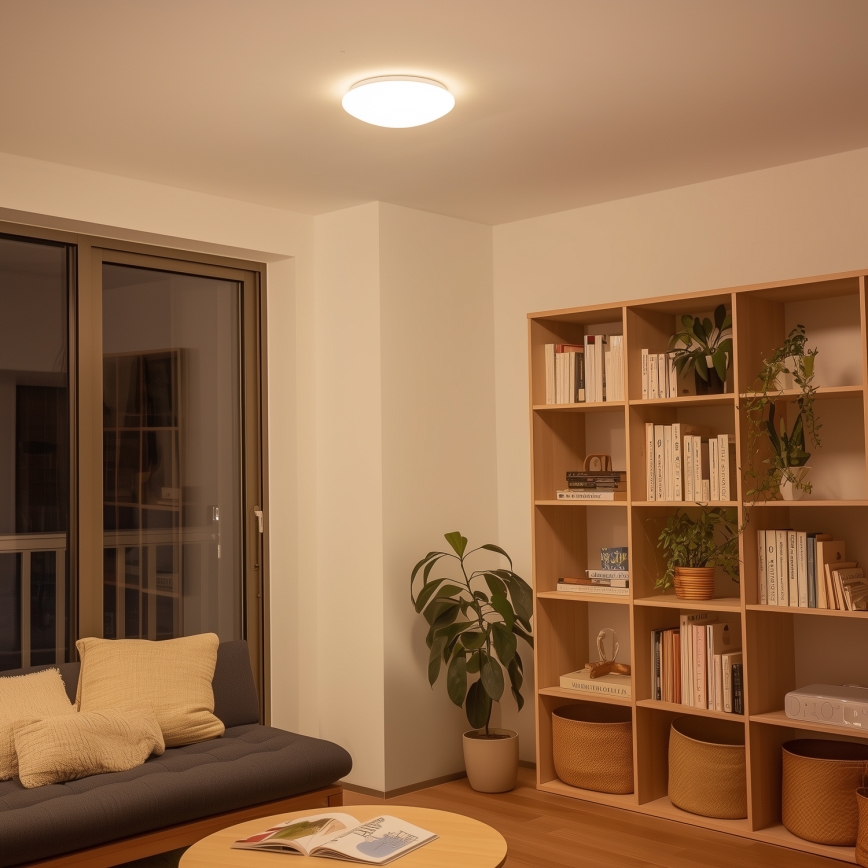 Eglo 33219 - LED RGBW prigušiva stropna svetiljka GIRON-C LED/17W/230V prečnik 30 cm bela