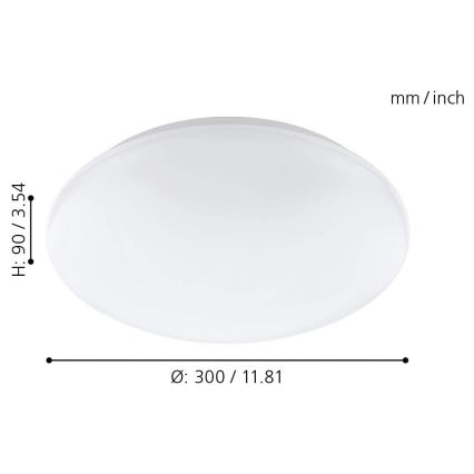 Eglo 33219 - LED RGBW prigušiva stropna svetiljka GIRON-C LED/17W/230V prečnik 30 cm bela
