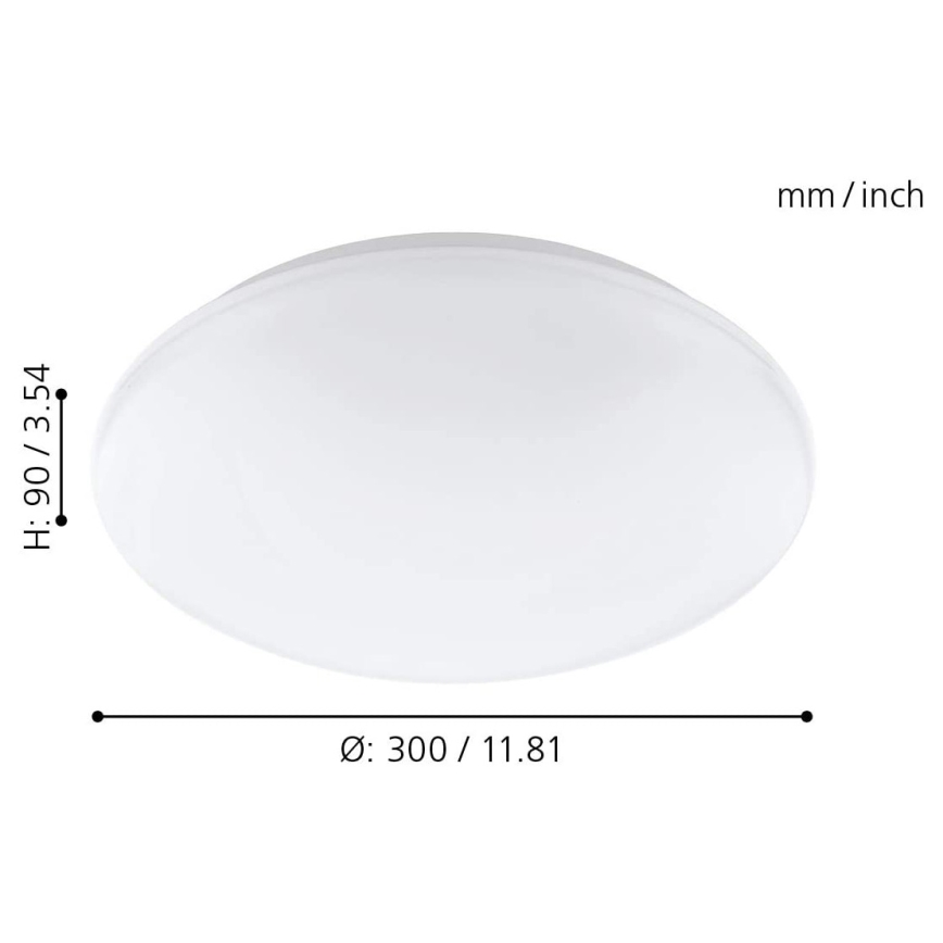 Eglo 33219 - LED RGBW prigušiva stropna svetiljka GIRON-C LED/17W/230V prečnik 30 cm bela