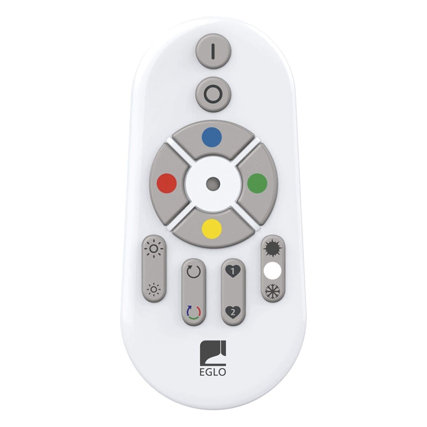 Eglo 33272 - LED RGBW prigušiva stropna svetiljka TOTARI-C LED/34W/230V 2700-6500K bela + daljinski upravljač