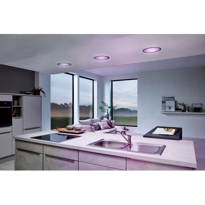 Eglo 33317 - LED RGBW prigušiva ugradna svetiljka FUEVA-C LED/15,6W/230V 2700-6500K prečnik 22,5 cm