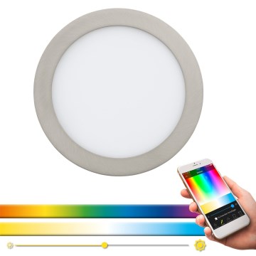 Eglo 33317 - LED RGBW prigušiva ugradna svetiljka FUEVA-C LED/15,6W/230V 2700-6500K prečnik 22,5 cm