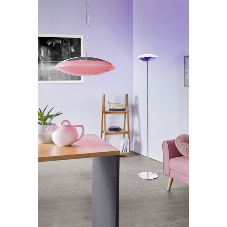 Eglo 33325 - LED RGBW prigušiva podna lampa FRATTINA-C LED/18W/230V matni hrom