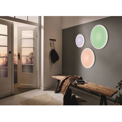 Eglo 33341 - LED RGBW prigušiva stropno svetlo SARSINA-C LED/16W/230V 2700-6500K prečnik 30 cm + daljinski upravljač