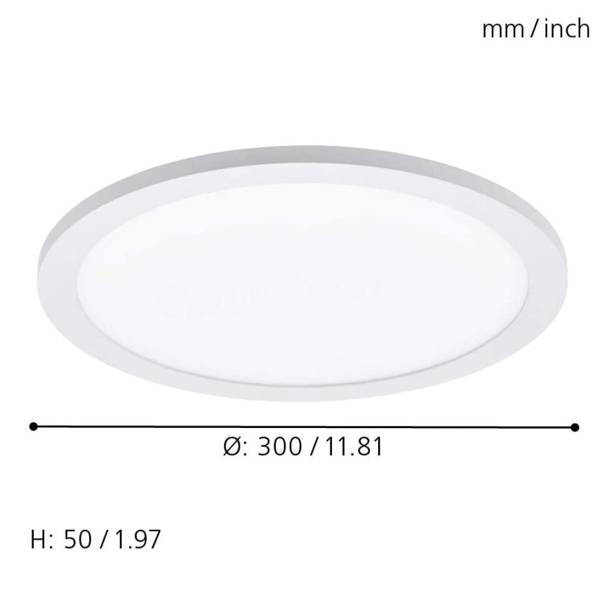 Eglo 33341 - LED RGBW prigušiva stropno svetlo SARSINA-C LED/16W/230V 2700-6500K prečnik 30 cm + daljinski upravljač