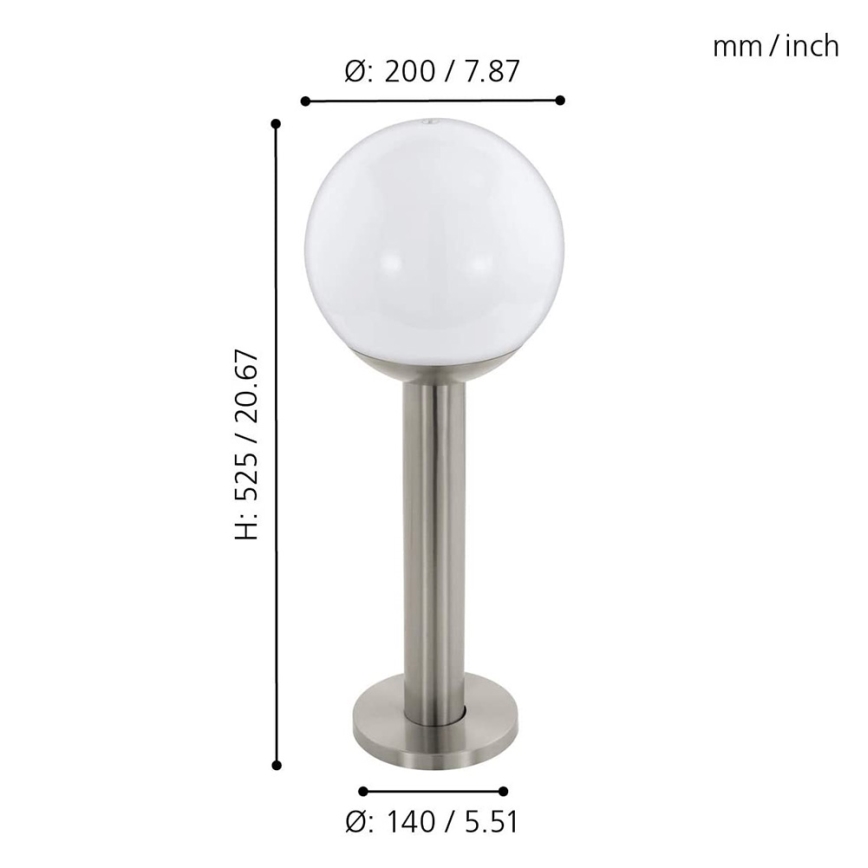 Eglo 33565 - LED prigušiva spoljašnja lampa NISIA-C 1xE27/9W/230V 525 mm IP44