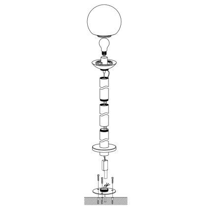 Eglo 33566 - LED prigušiva spoljašnja svetiljka NISIA-C 1xE27/9W/230V 980 mm IP44