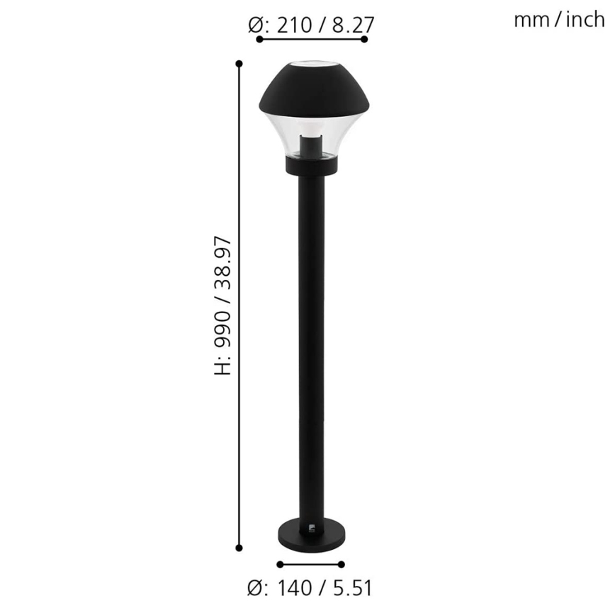 Eglo 33568 - prigušiva LED spoljašnja lampa VERLUCCA-C 1xE27/9W/230V IP44