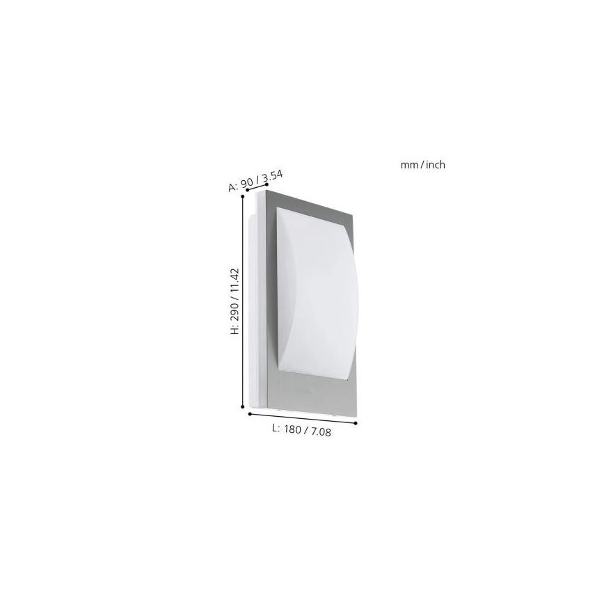 Eglo 33569 - LED spoljno zidno svetlo VERRES-C 1xE27/9W/230V IP44 mat hrom