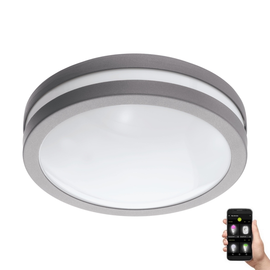 Eglo 33572 - LOCANA-C LED prigušiva stropna svetiljka za kupatilo LED/14W/230V IP44 srebrna