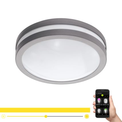 Eglo 33572 - LOCANA-C LED prigušiva stropna svetiljka za kupatilo LED/14W/230V IP44 srebrna
