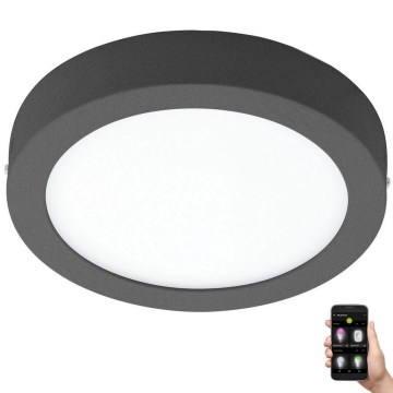 Eglo 33577 - LED prigušiva stropna svetiljka ARGOLIS-C LED/16,5W/230V IP44 antracit