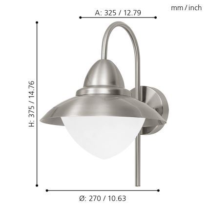 Eglo 33583 - LED RGBW spoljašnje zidno svetlo SIDNEY 1xE27/9W/230V IP44