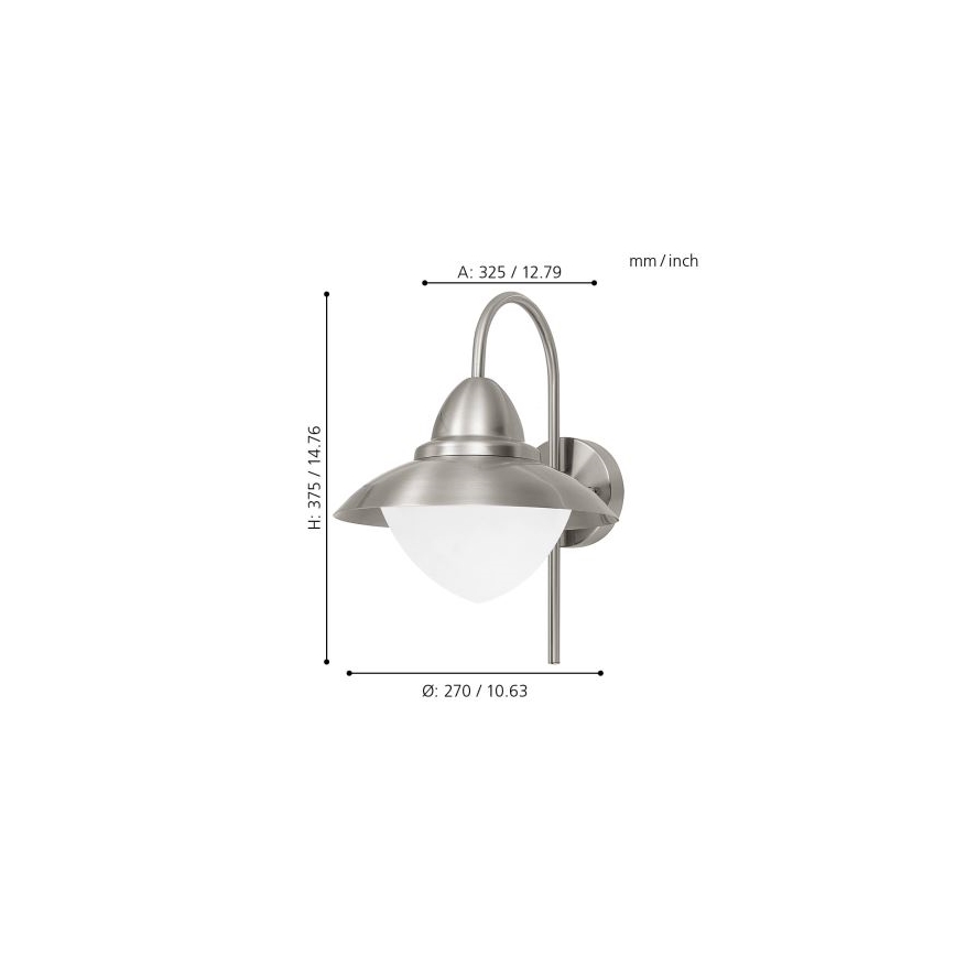 Eglo 33583 - LED RGBW spoljašnje zidno svetlo SIDNEY 1xE27/9W/230V IP44