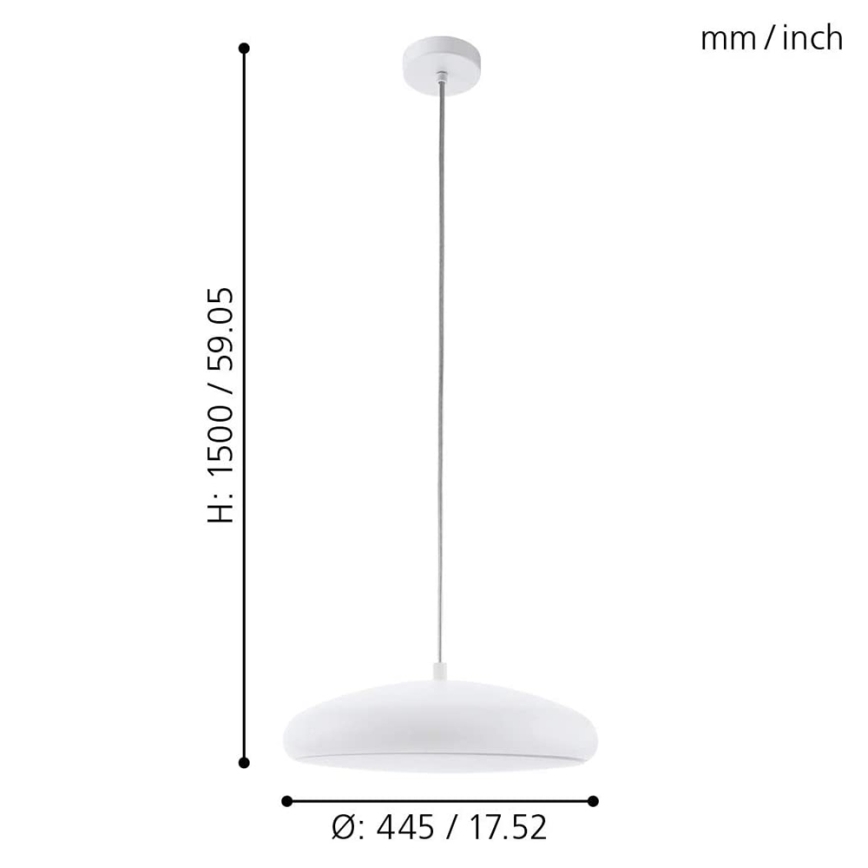 Eglo 33765 - LED RGBW prigušiva luster na sajli RIODEVA-C LED/27W/230V 2700-6500K bela