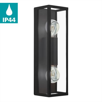 Eglo 33856 - Spoljna zidna svetiljka ALAMONTE 2xE27/60W/230V IP44 crna