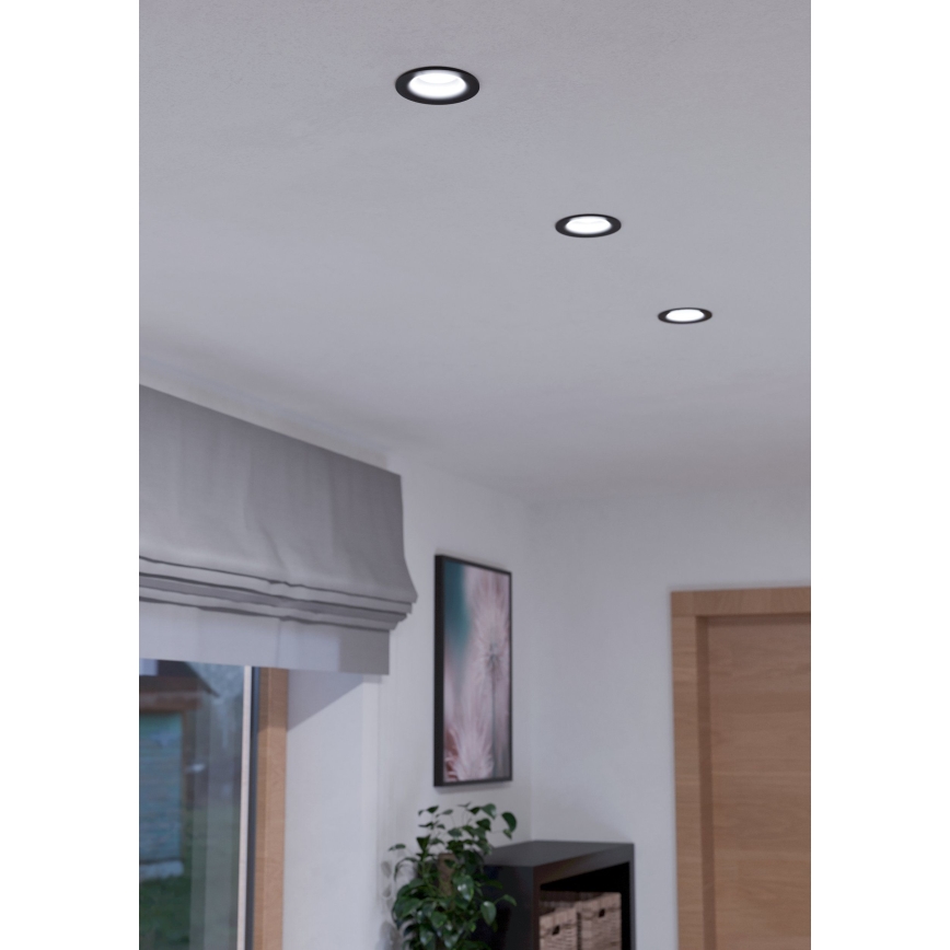 Eglo - LED prigušiva ugradna svetiljka LED/6W/230V crna