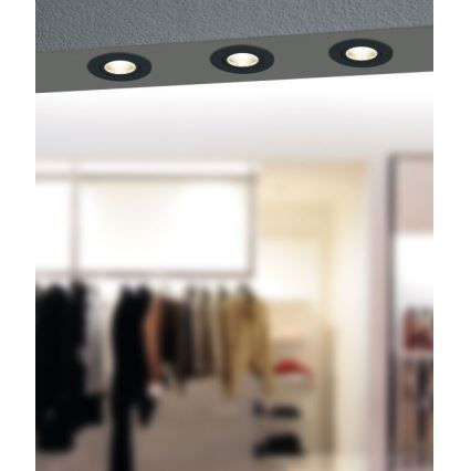 Eglo - LED prigušiva ugradno svetlo za spušteni plafon LED/6W/230V crna