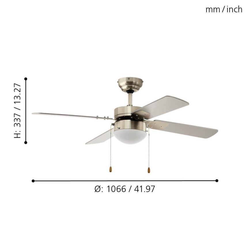 Eglo - Plafonski ventilator 1xE14/60W/230V