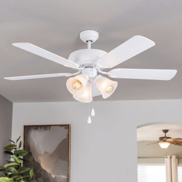 Eglo 35076 - Plafonski ventilator LAS PALMAS 3xE27/40W/230V, beli