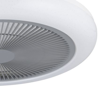Eglo - LED prigušiva plafonski ventilator LED/25,5W/230V siva + daljinski upravljač