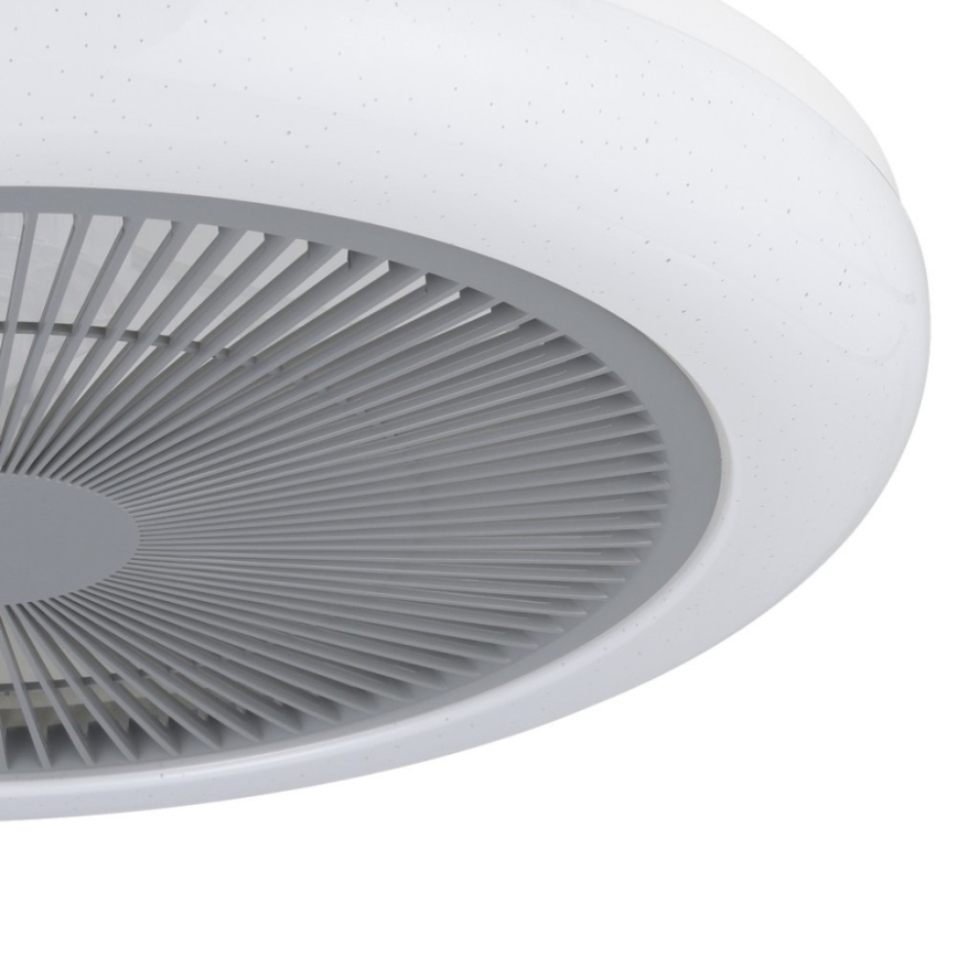Eglo - LED prigušiva plafonski ventilator LED/25,5W/230V siva + daljinski upravljač