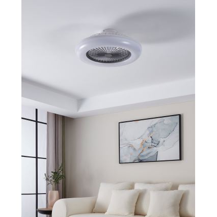 Eglo - LED prigušiva plafonski ventilator 3xLED/12,6W/230V 2700-6500K fi 55 cm siva + daljinski upravljač