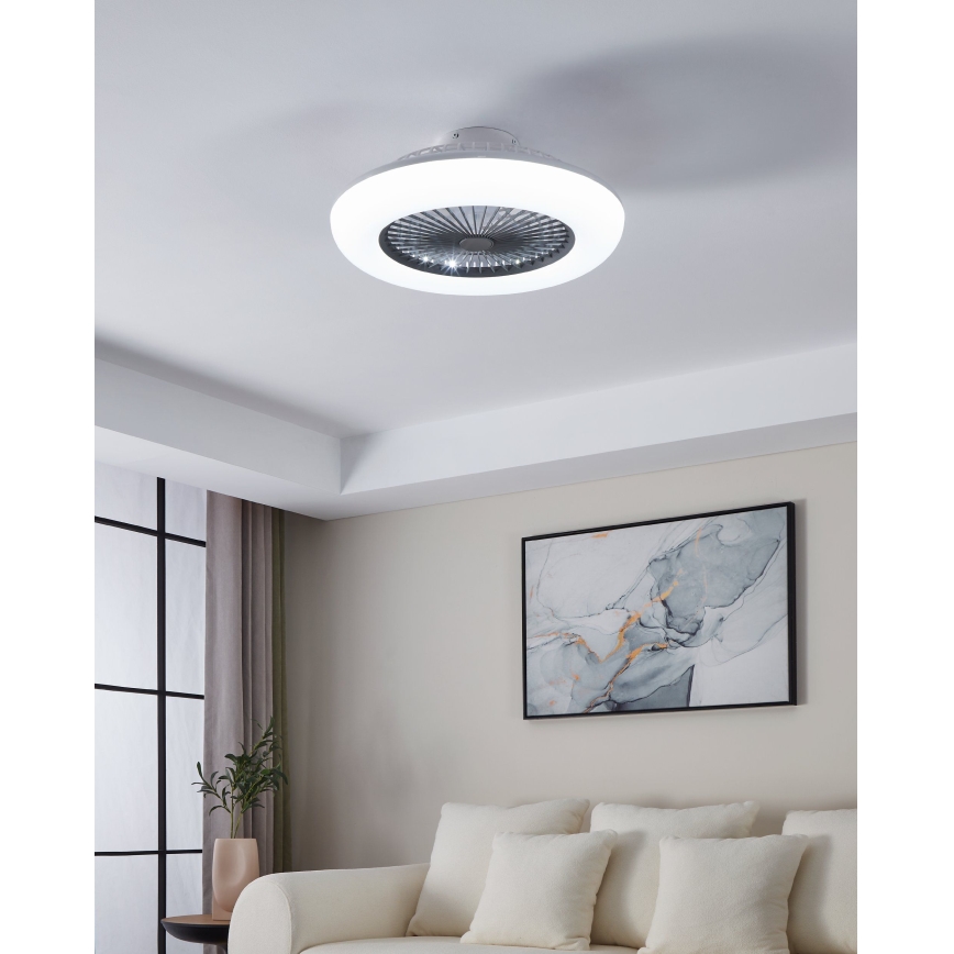 Eglo - LED prigušiva plafonski ventilator 3xLED/12,6W/230V 2700-6500K fi 55 cm siva + daljinski upravljač