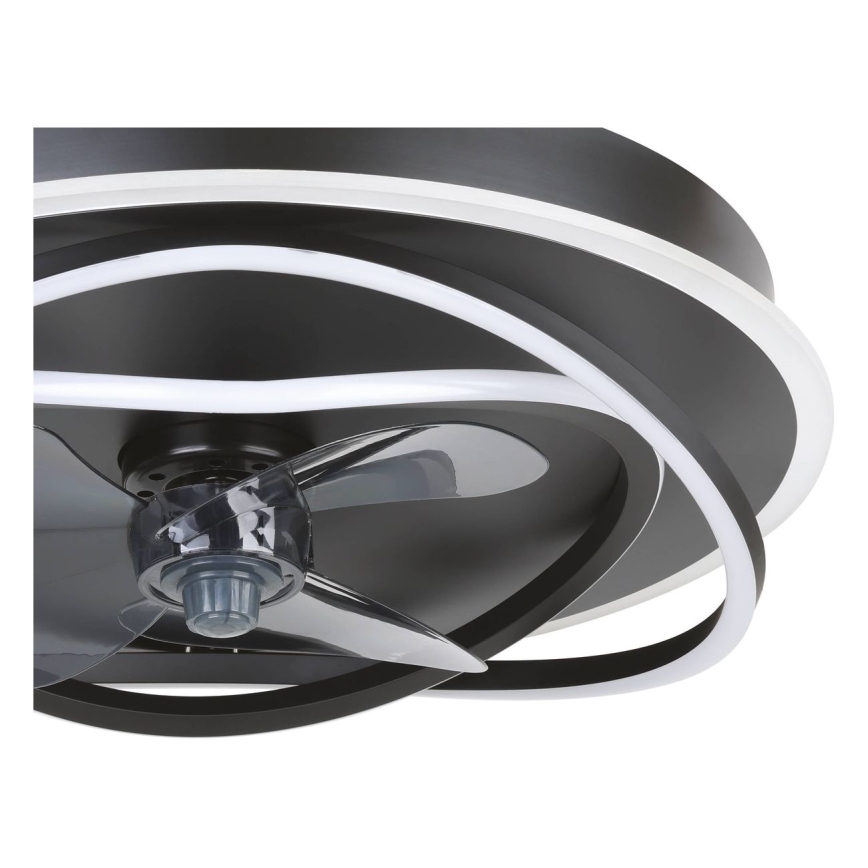 Eglo - LED prigušiva plafonski ventilator 4xLED/9W/230V 2700-6500K preč. 50 cm crna + daljinski upravljač