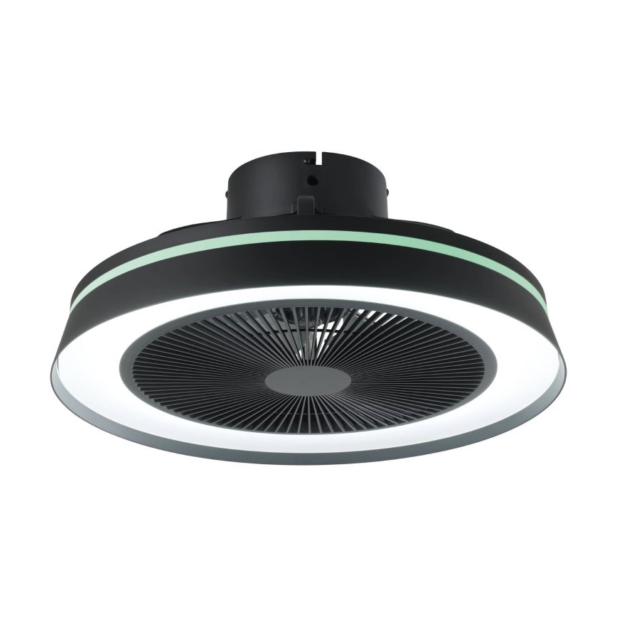 Eglo - LED RGBW prigušiva plafonski ventilator 3xLED/8,5W/230V+LED/6W 2700-6500K prečnik 48 cm crna + daljinski upravljač