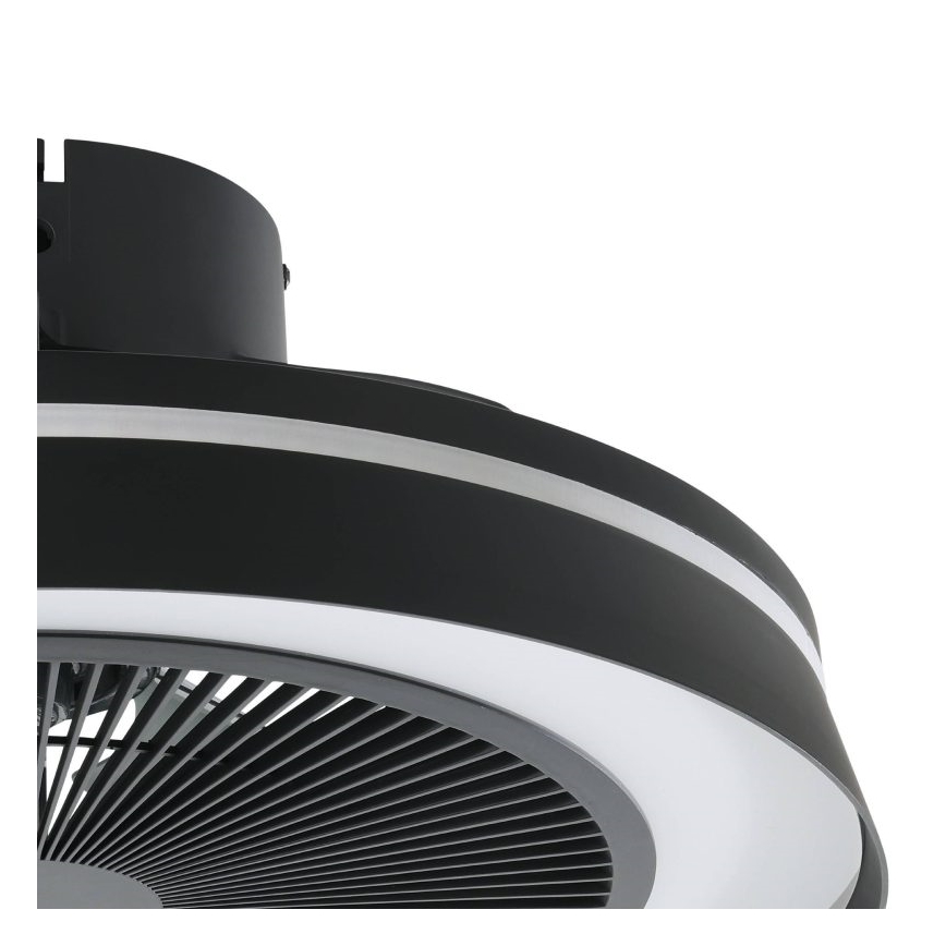Eglo - LED RGBW prigušiva plafonski ventilator 3xLED/8,5W/230V+LED/6W 2700-6500K prečnik 48 cm crna + daljinski upravljač