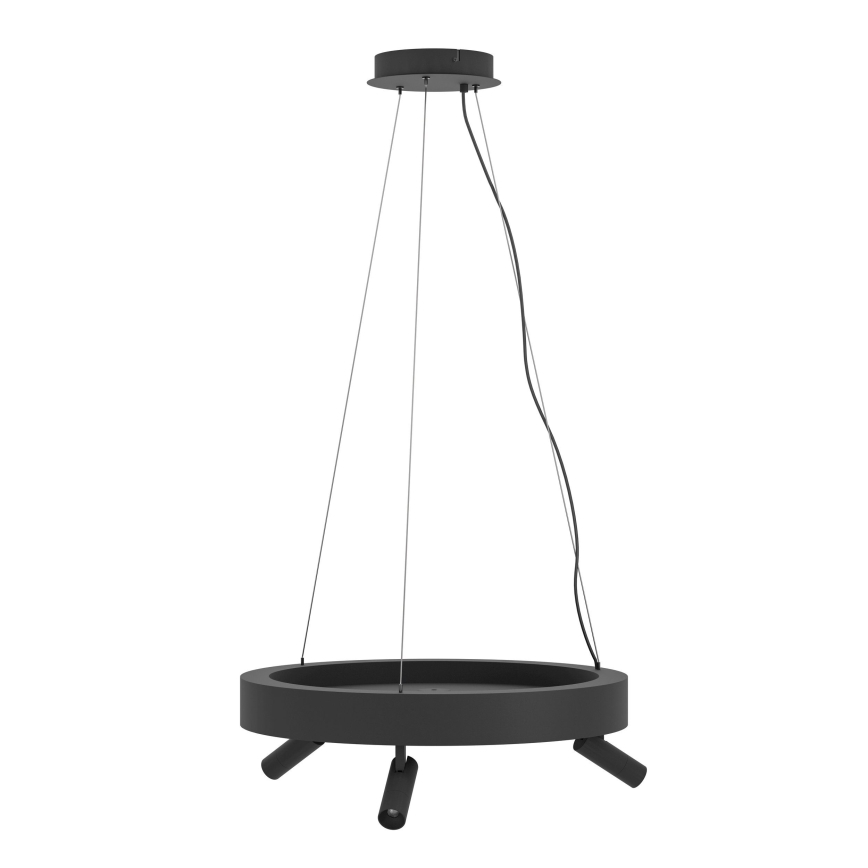 Eglo - LED prigušiva luster na sajli 3xLED/8W/230V + 3xLED/8,5W 3000K crna + daljinski upravljač