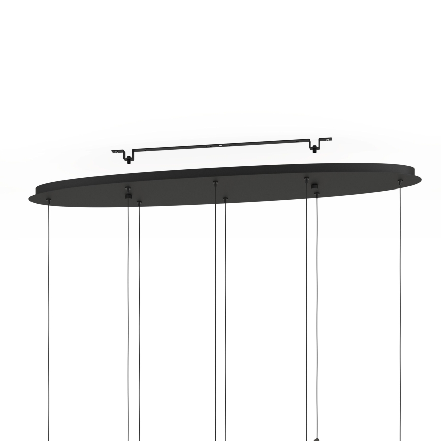Eglo - LED prigušiva luster na sajli 8xLED/4,2W/230V 3000K crna